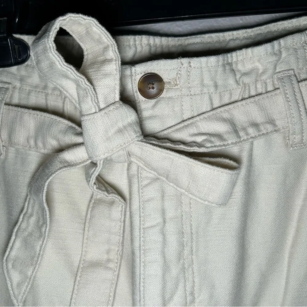 J. Crew Neutral Twill Paperbag Wide Leg Pants women’s size large 14